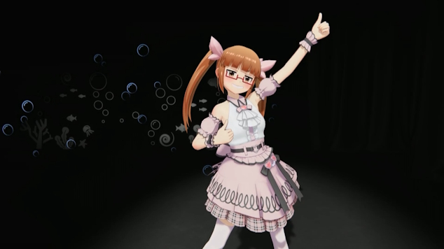 ポーズを決めてニヤリと笑う池袋晶葉ちゃんのスクリーンショット